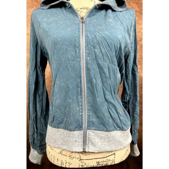 Chaser Coastal Cloth Zip Up Hoodie Jacket - Vintage Blue - size S - Picture 4 of 14